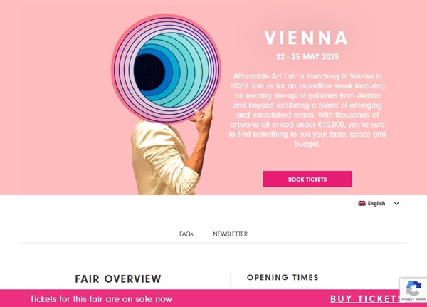 Affordable Art Fair 2026 Vienna, AUSTRIA - May 22 > 25, 2026 @affordableartfairvienna