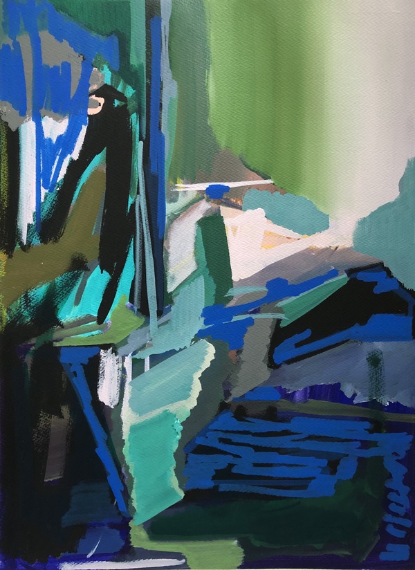 Mark Wright, 'Untitled 8' 2020, Oil and acrylic on paper, 78 x 55 cm, £1000