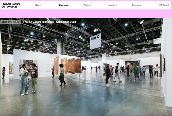 click to enlarge- double click to reduce FNB Art Joburg Johannesburg SOUTH AFRICA Fair 2025 - 5 > 7 September, 2025 @ArtJoburg