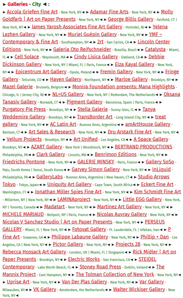 click to enlarge- double click to reduce Art on Paper 2025, New York NY U.S.A. - September 4 > 7, 2025 @artMRKT