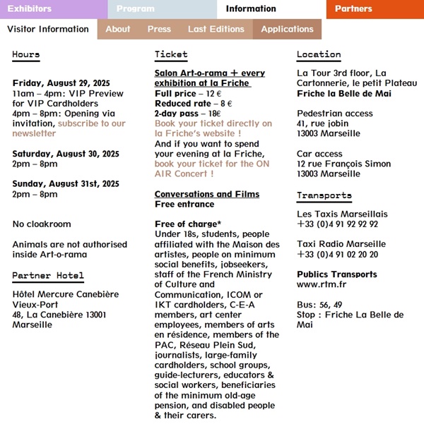43 galleries at ART-O-RAMA 2025 Marseille, FRANCE - August 29 > 31, 2025 @artorama_marseille