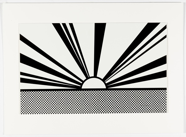 Roy Lichtenstein (American, New York 1923–1997 New York)
Series/Portfolio: Ten Landscapes

Date: 1967
Medium: Screenprint on opaque white Rowlux, mounted on four-ply, white 100%-rag board, mounted on composition board
Dimensions: sheet: 16-5/8 x 21-9/16 inches (42.2 x 54.7 cm)
image: 11-1/16 x 17-15/16 inches (28.1 x 45.6 cm)
Classification: Prints
Credit Line: John B. Turner Fund, 1968
Accession Number: 68.621.4
100 EXEMPLARY EDITION
EXAMPLE:
SIGNED AND NUMBERED ON THE BACK
BIBLIOGRAPHY CORTLET N.54
