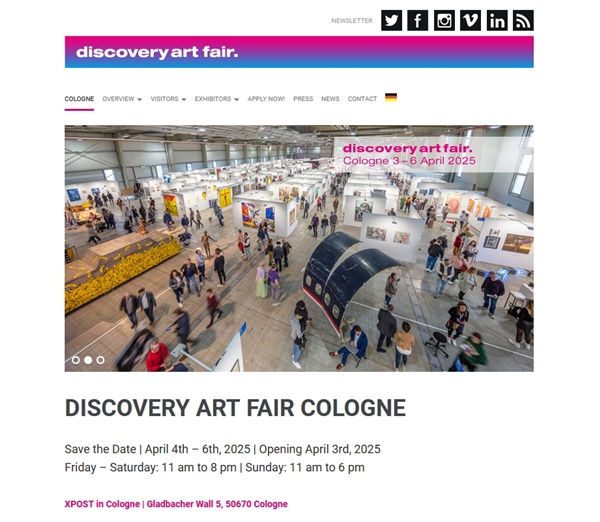 44 galleries at discovery art fair Cologne 2025, Cologne GERMANY - April 4 > 6, 2025 @discoveryartfair