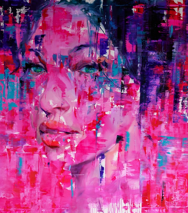 FABIO ABBRECCIA, Verdazzurra, oil on canvas, 170x160 cm