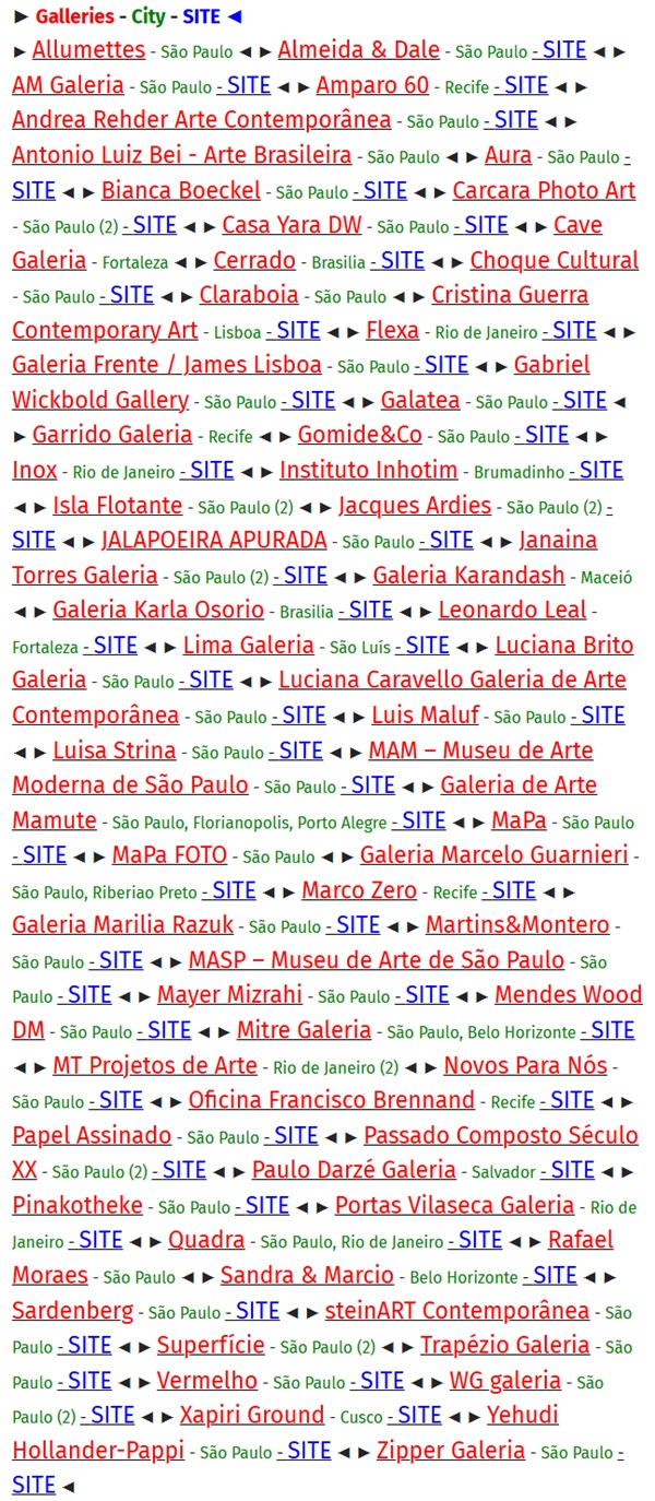 click to enlarge- double click to reduce Rotas Brasileiras 2025, São Paulo, BRAZIL - August 27 > 31 , 2025 @sp_arte