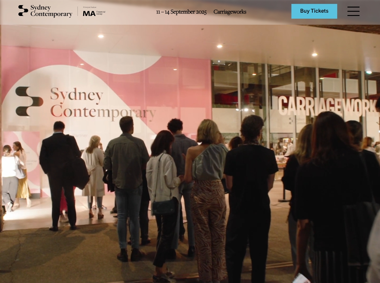 click to enlarge- double click to reduce 62 galleries at SYDNEY CONTEMPORARY 2025, Sydney AUSTRALIA - 11 > 14 September 2025 @sydcontemporary