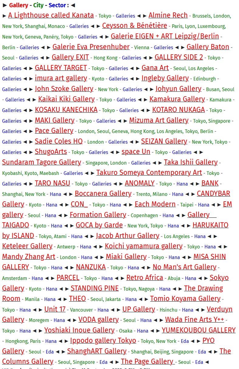 click to enlarge- double click to reduce Tokyo Gendai, JAPAN - September 12 > 14, 2025 @tokyogendai