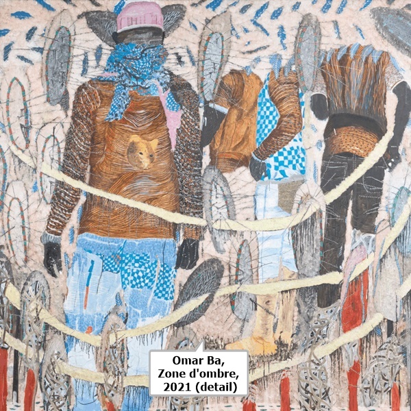 Omar Ba, Zone d'ombre, 2021 (detail)